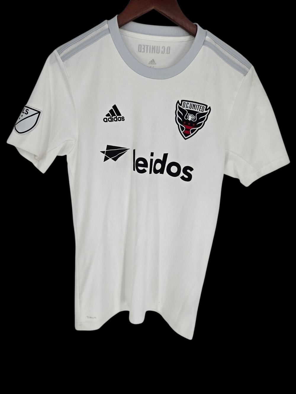 D.C United Leidos Jersey by Adidas White Climalite Men's M